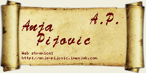 Anja Pijović vizit kartica